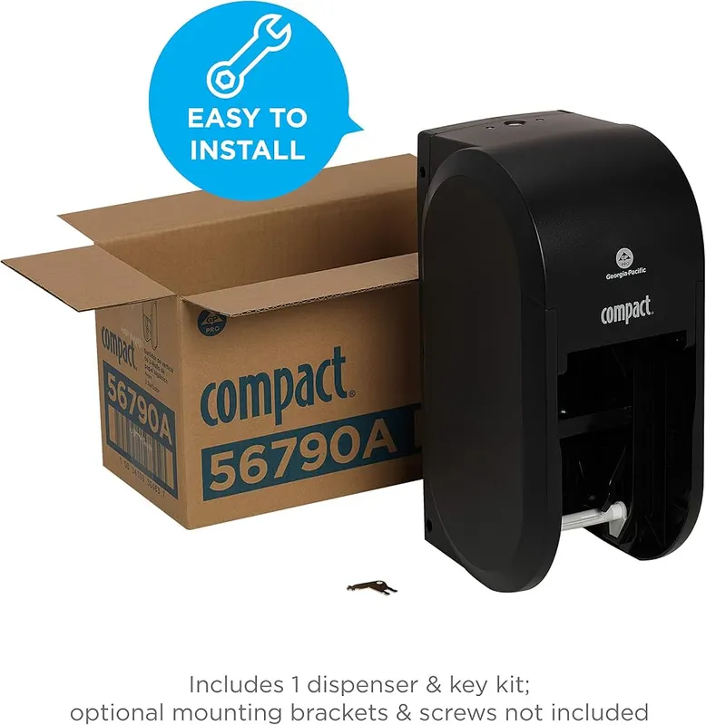 Georgia-Pacific Compact 2-Roll Vertical Coreless High-Capacity Toilet עשן – HYGIENIC because locked system protects unused rolls until