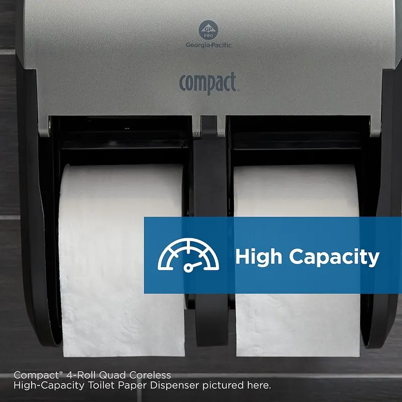 Georgia-Pacific Compact 2-Roll Vertical Coreless High-Capacity Toilet עשן – EASY INSTALLATION and MAINTENANCE helps you save money