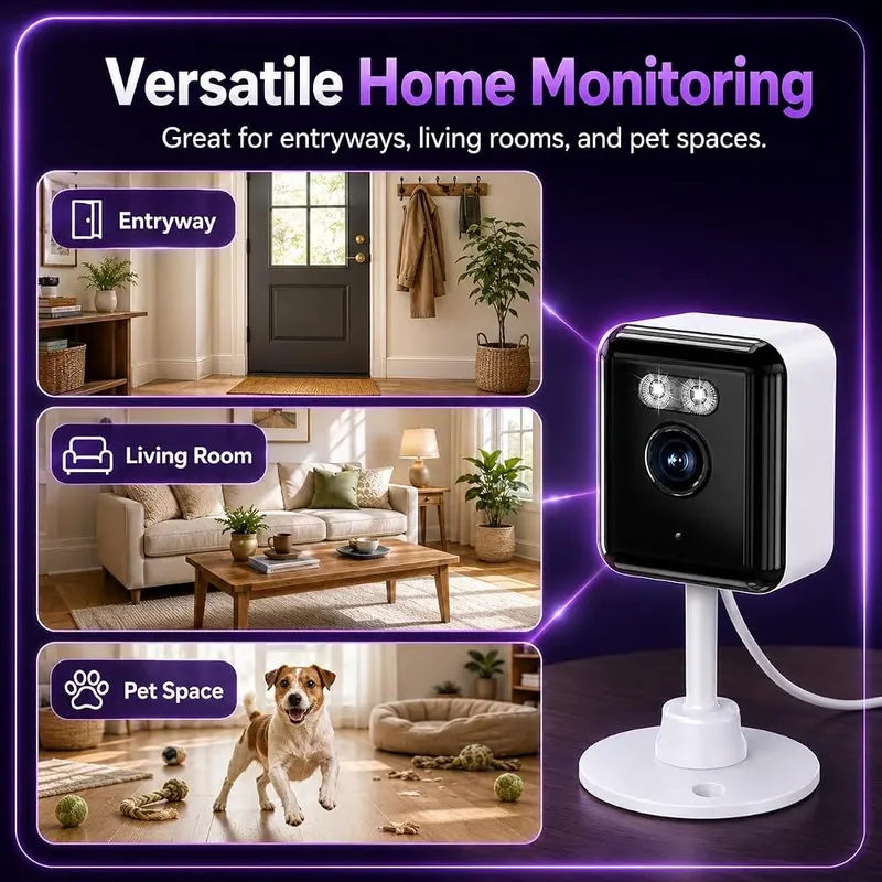 Gianteye 2K Indoor Security Camera – Smart Search for past events