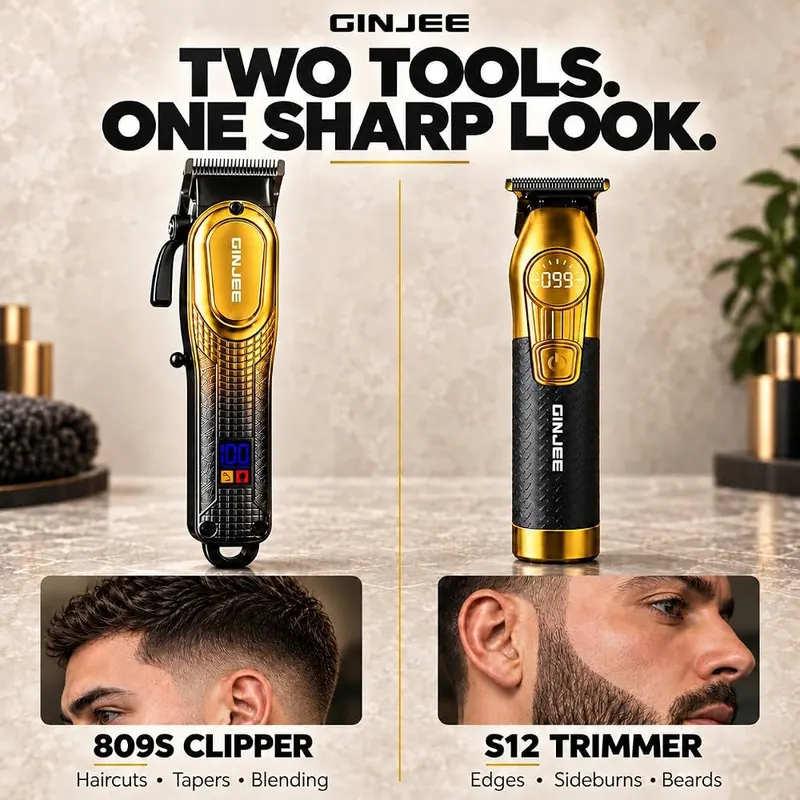 GinJee Hair Clippers – 17-piece grooming kit