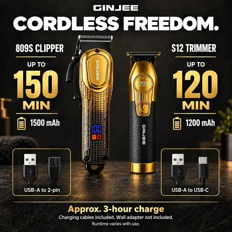 GinJee Hair Clippers – Taper lever, 0.5 to 3.3mm