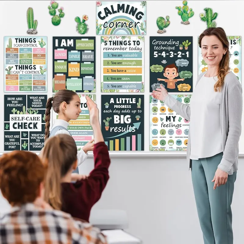 gisgfim 19 PCS Cactus Calming Corner Classroom – product photo 5 of 7