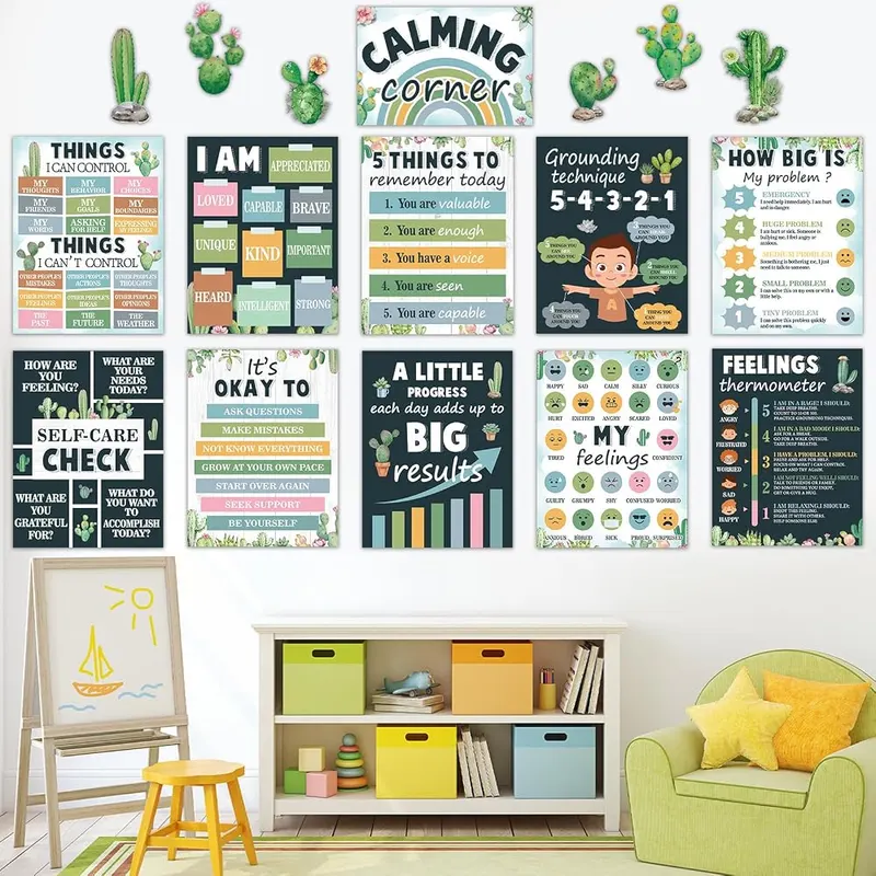 gisgfim 19 PCS Cactus Calming Corner Classroom – product photo 7 of 7