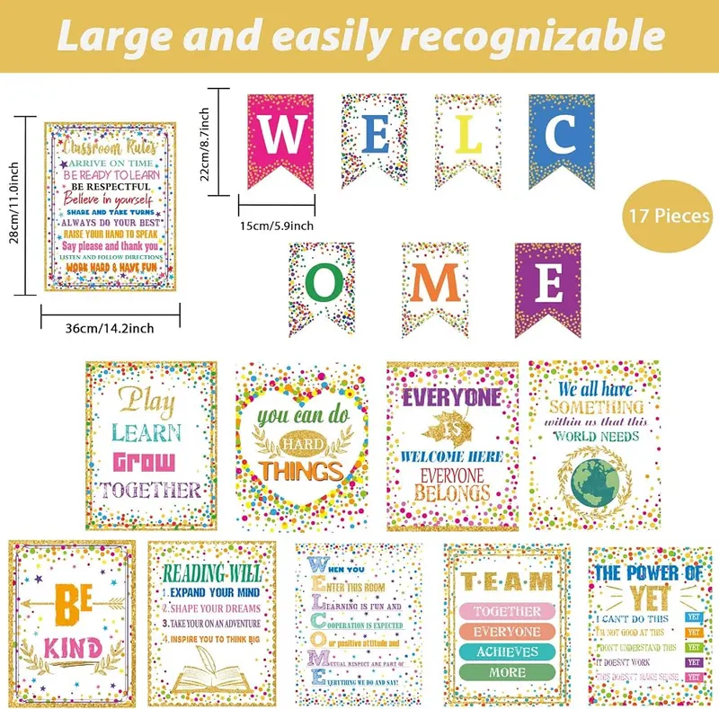 gisgfim Confetti Motivational Posters – What You Get