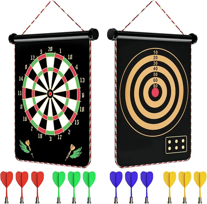 Gitus Magnetic Dart Board Games in yellow+white+black+green