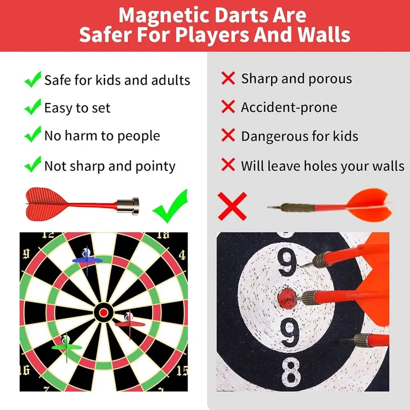 Gitus Magnetic Dart Board Games – Four dart colors