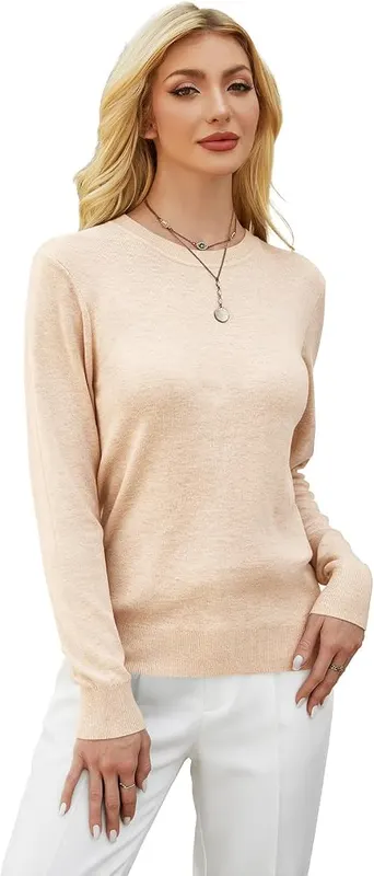 GKBK Womens Sweater 2026 Fall Lightweight Crew – Lightweight fall sweater design