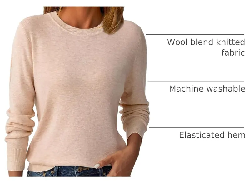 GKBK Womens Sweater 2026 Fall Lightweight Crew – Business casual styling