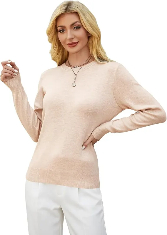 GKBK Womens Sweater 2026 Fall Lightweight Crew – Styled for the 2026 fall season