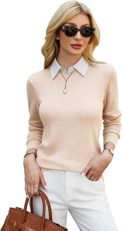 GKBK Womens Sweater 2026 Fall Lightweight Crew – Two options on the listing