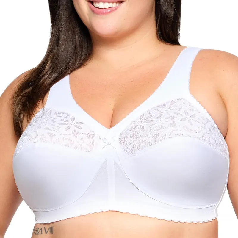 Glamorise Full Figure Plus Size MagicLift Cotton