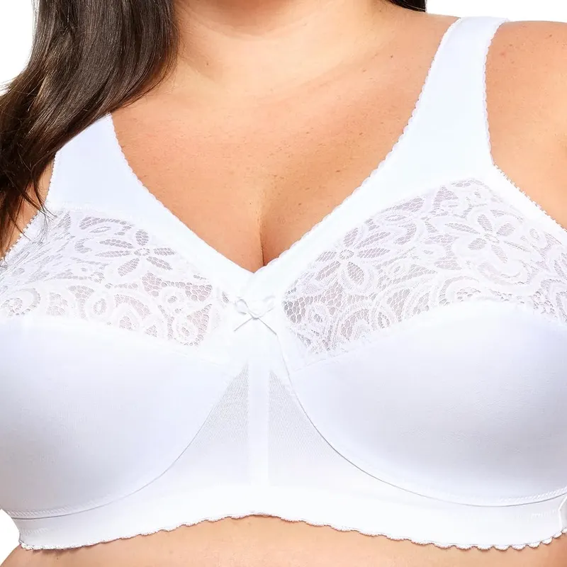 Glamorise Full Figure Plus Size MagicLift Cotton – Cotton