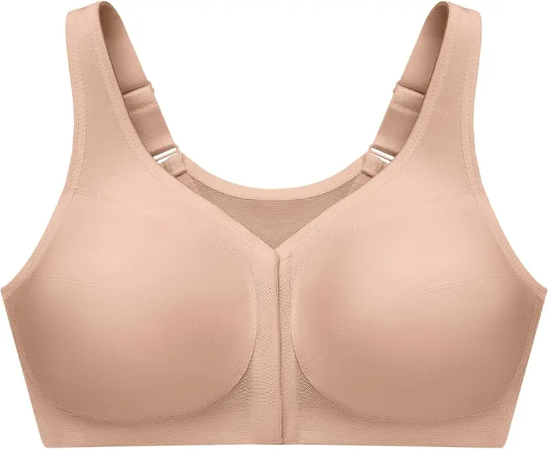 Glamorise Posture Back Front-Closure Full Figure Plus – Front Closure