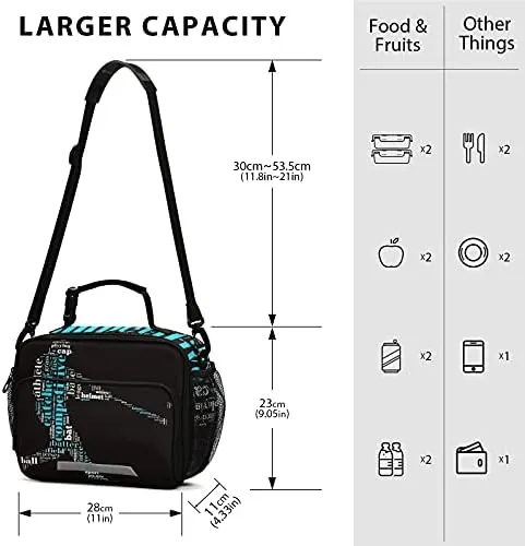 Glaphy Baseball Lunch Bag Insulated Softball Lunch – Durable Material