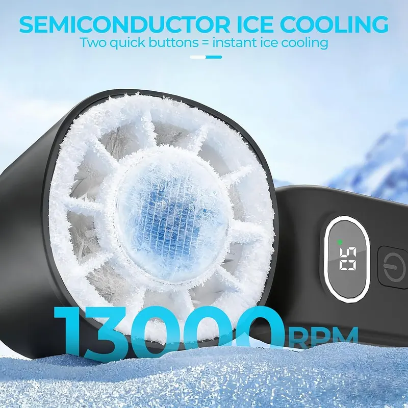 GLIESE POWER Portable Handheld Fan – Integrated semiconductor cooling plate for chill
