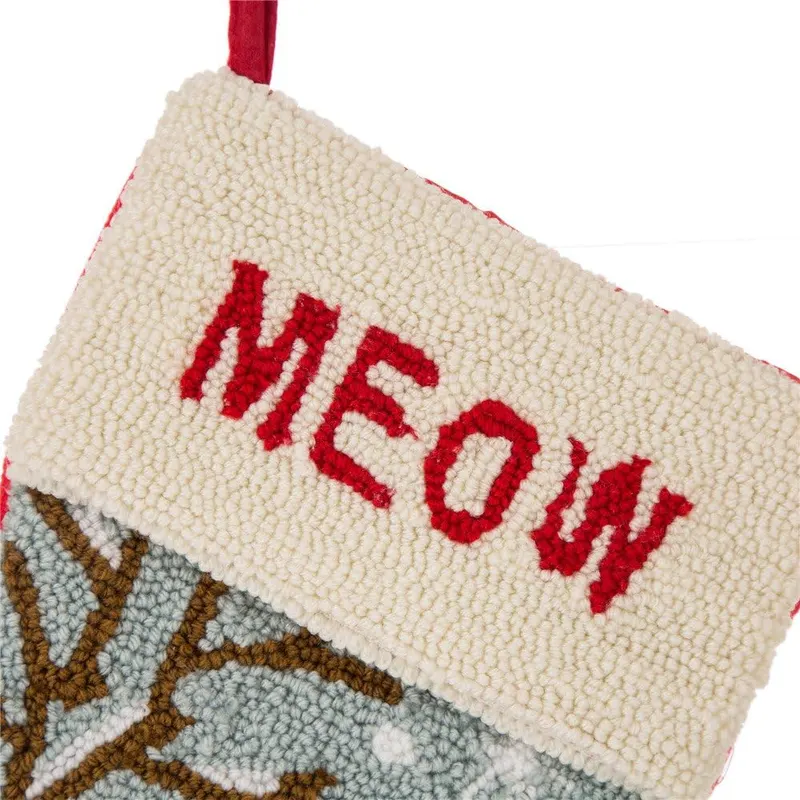 Glitzhome 19″ H Cat Christmas Stocking Oversize – High Quality Material