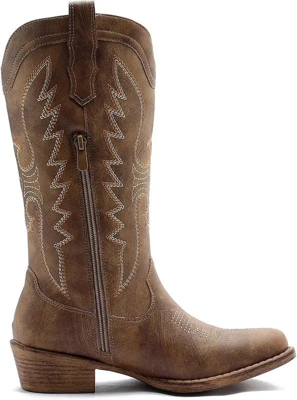GLOBALWIN Cowboy Boots 25yy08 Camel – Convenient built in side zipper