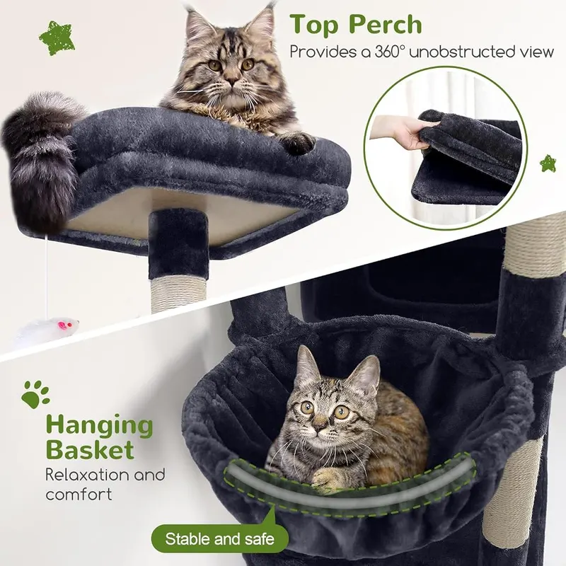 Globlazer Extra Large Cat Tower – Unique Cat Condo Design