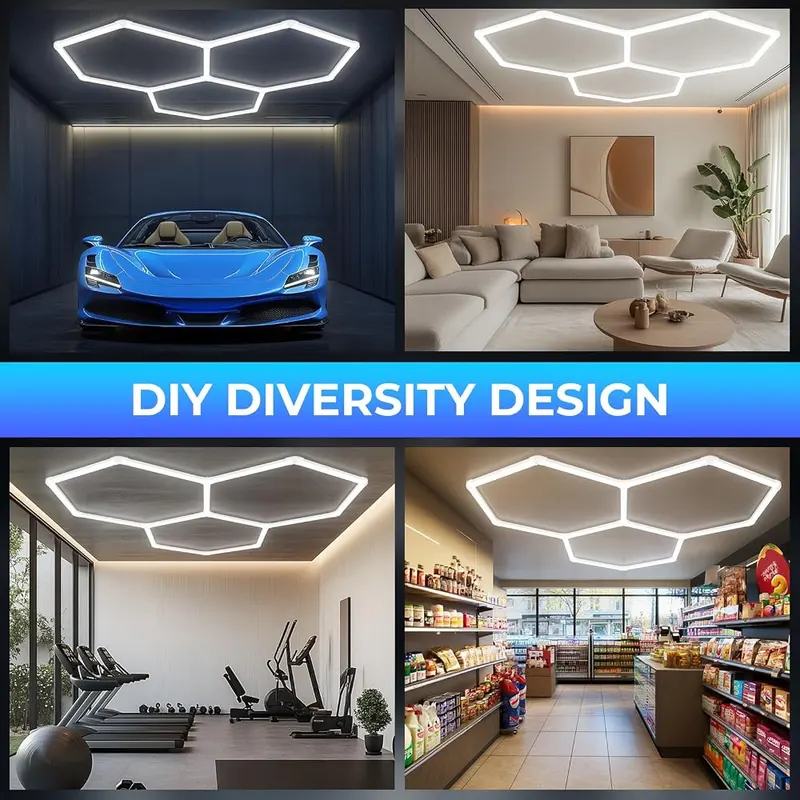 Gneng Hexagon Garage Lights-128W LED – product photo 8 of 8