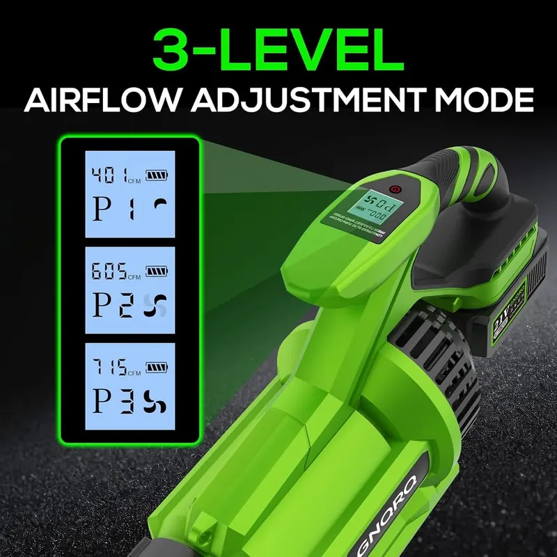 GNQRQ Electric Leaf Blower Cordless & 21V – Reaches 180 MPH wind speed