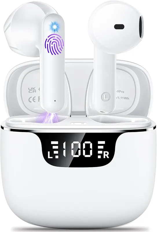 Godyse Wireless Earbuds White in White