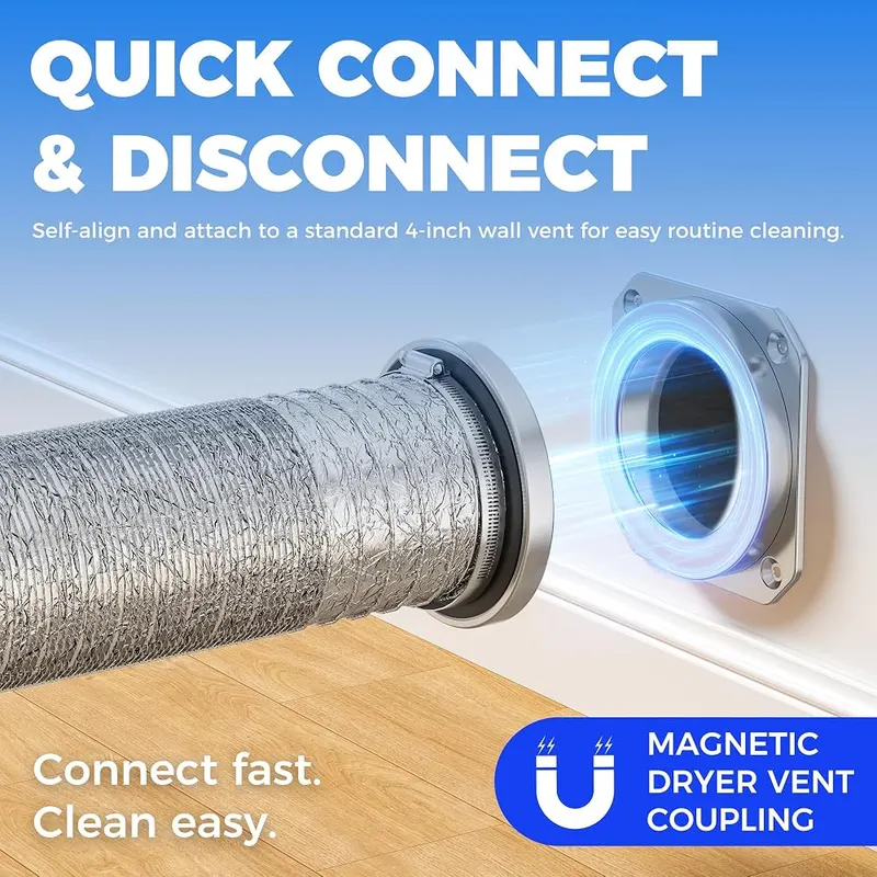 Gohall Magnetic Dryer Vent Connector – Quick magnetic connect and disconnect design