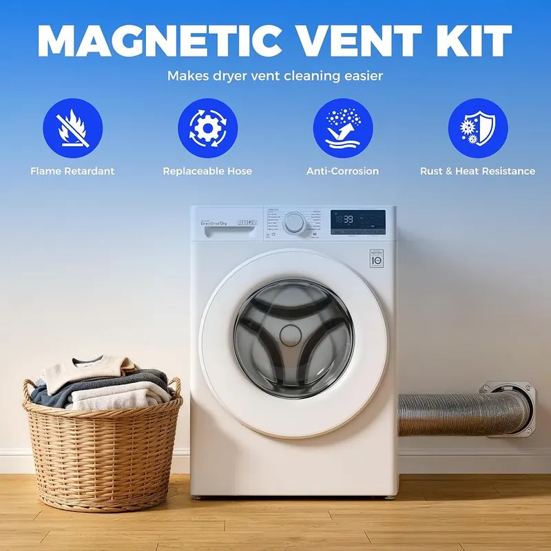 Gohall Magnetic Dryer Vent Connector – Handles tight laundry space alignment