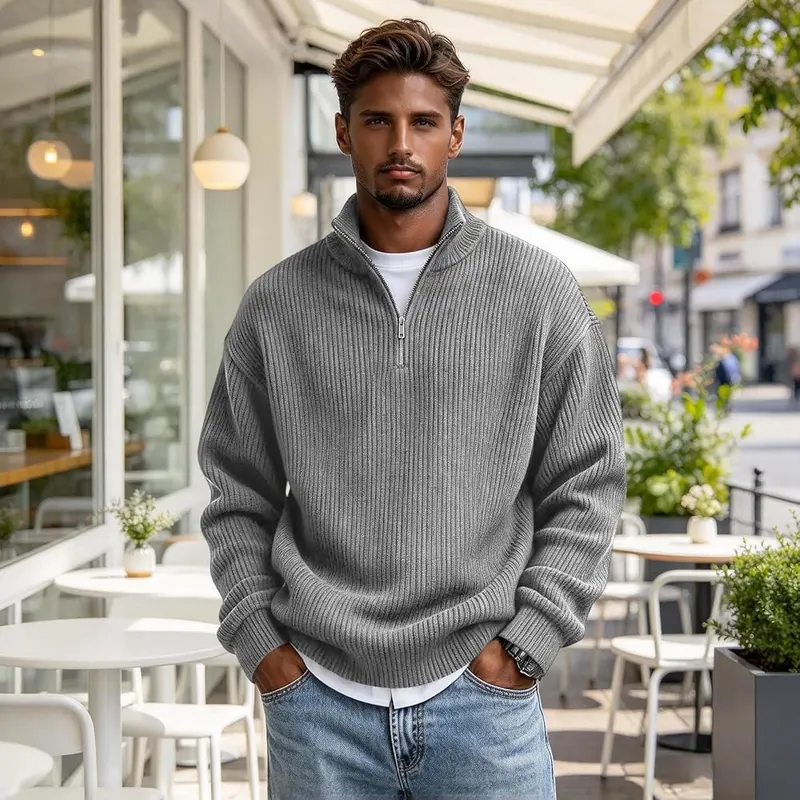 Generic Golf Quarter Zip Men Big A01 Light Gray – product photo 2 of 5