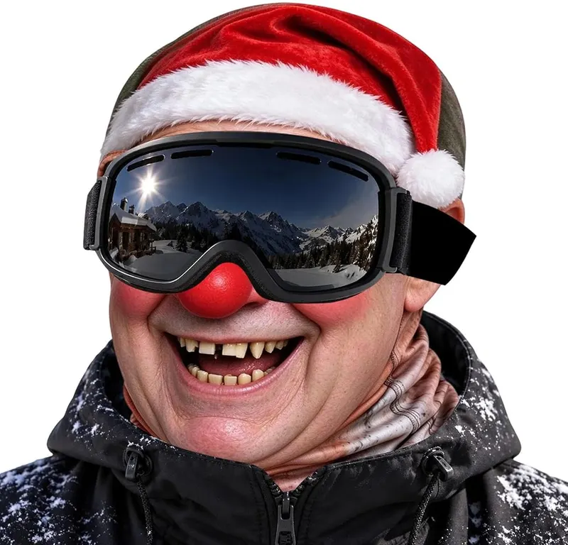 GONFXA Christmas Ski Mask Old Man Funny – Realistic 3D old man face print