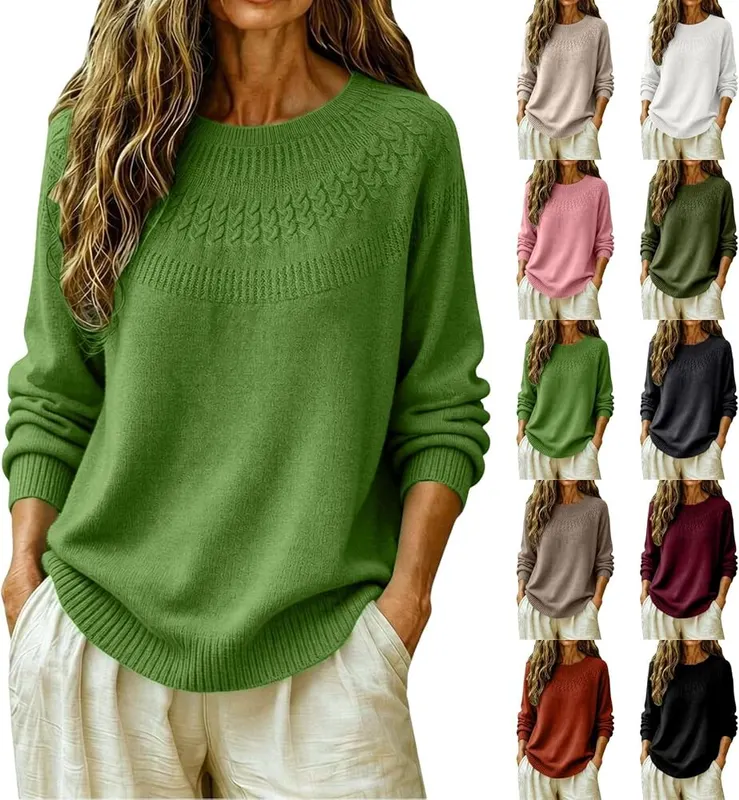 GOSEAGOTOFUN Knit Sweater in Green