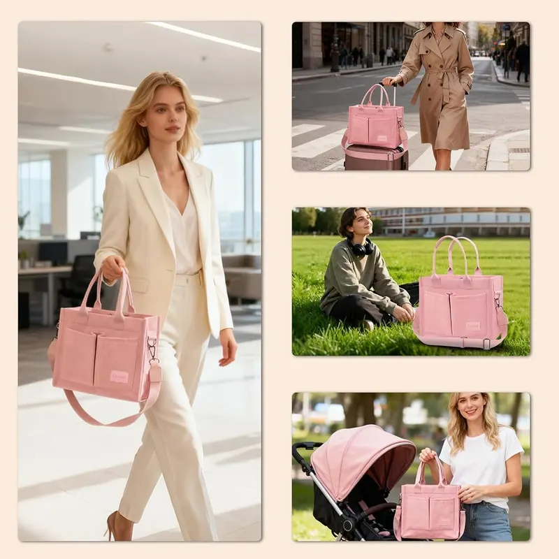 Gosect Canvas Tote Bag – Canvas tote with laptop pockets