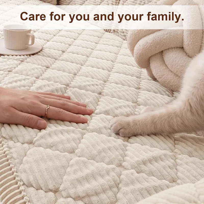 GOSTADY Fuzzy Soft Thick Couch Cover – Fuzzy thick pet couch cover