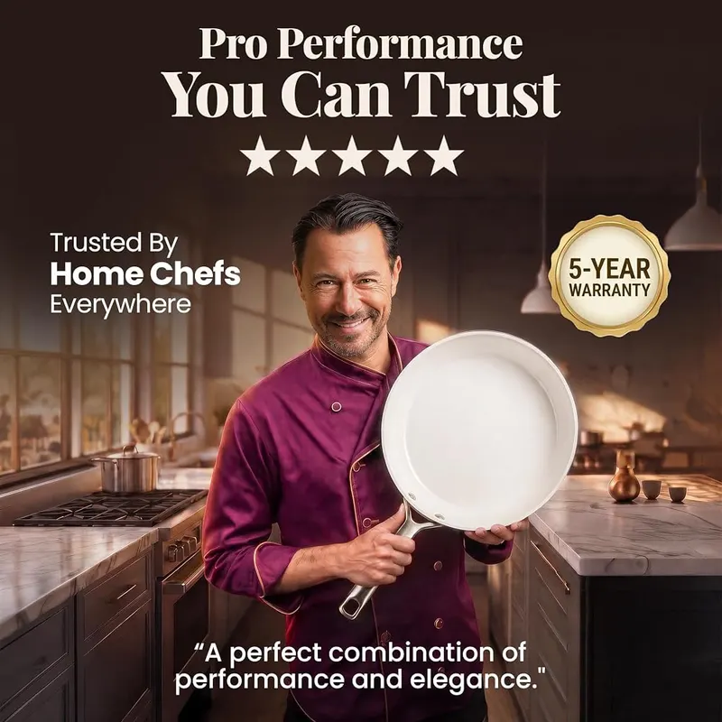 GOTHAM STEEL HAMMERED 13 Pc Titanium Ceramic Cookware – product photo 5 of 8