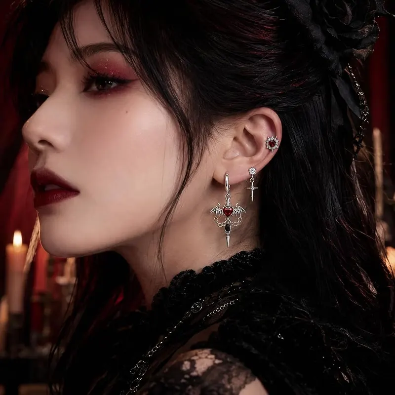 Gothic Cross Earrings Set – product photo 7 of 7
