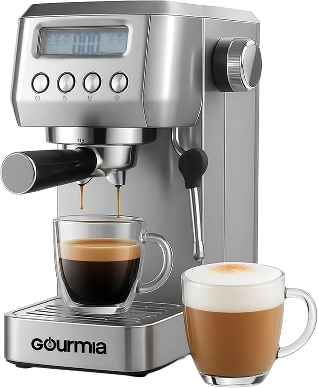 Gourmia Slim Espresso Machine in Stainless Steel