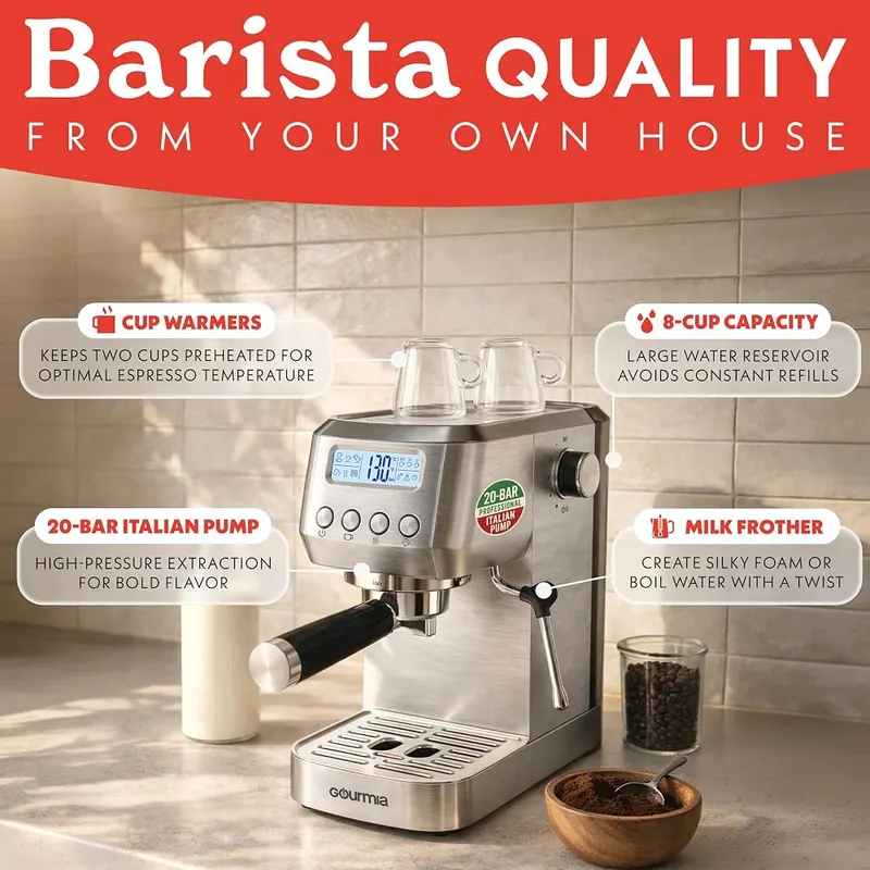 Gourmia Slim Espresso Machine – product photo 2 of 9