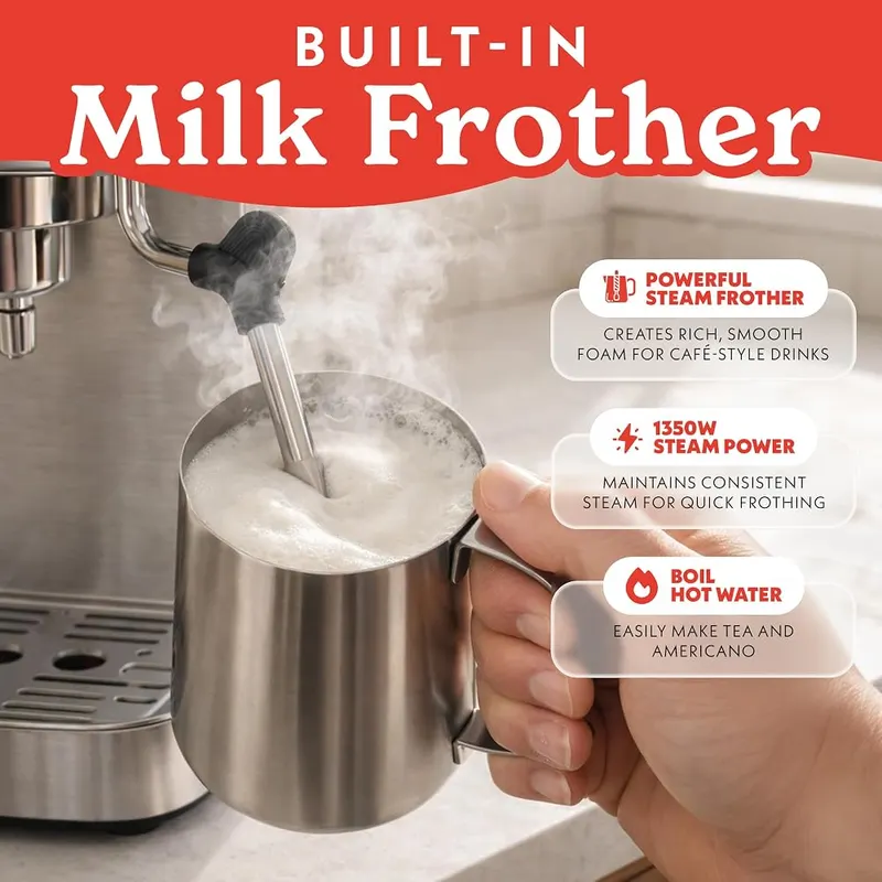 Gourmia Slim Espresso Machine – product photo 4 of 9
