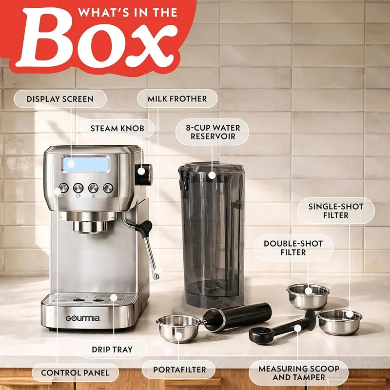 Gourmia Slim Espresso Machine – product photo 8 of 9