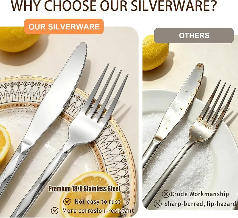 GPY 30-Piece 18/0 Silverware Set – 18/0 stainless steel build