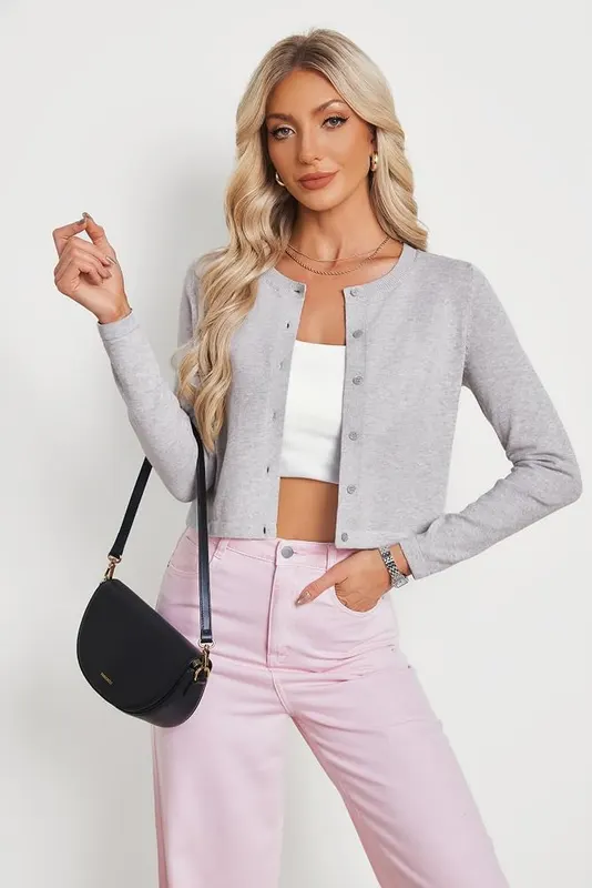 GRACE KARIN Cardigan Sweaters 2XL – Grey, 2XL selected
