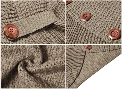 GRECERELLE Chunky Knit Cowl Neck Sweaters – Full acrylic fabric