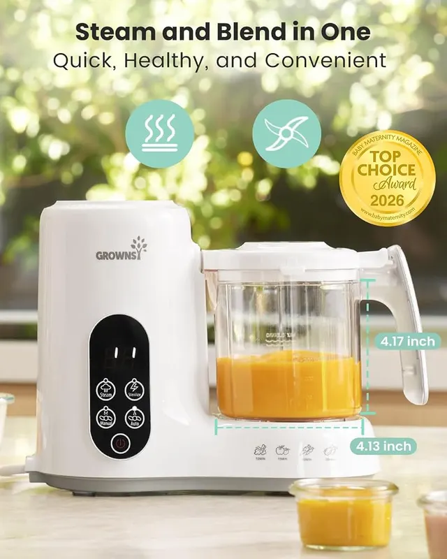 Grownsy Baby Food Maker White – White finish for neutral kitchens