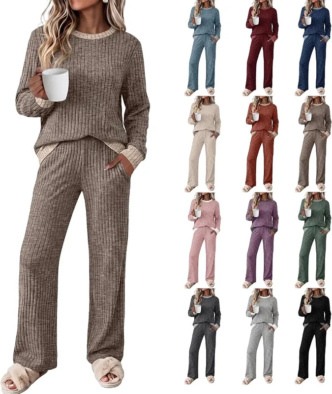 Gumipy 2 Piece Ribbed Sets C001- Camel in C001- Camel