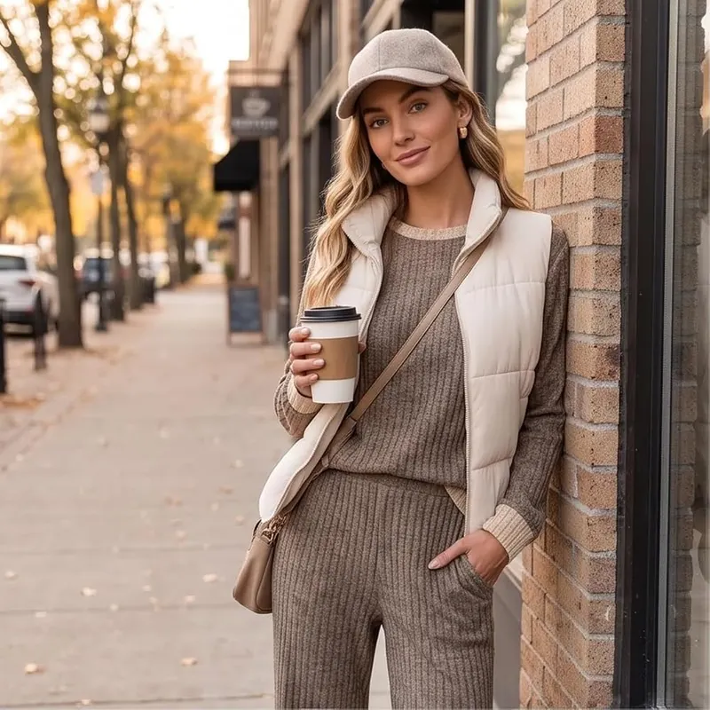 Gumipy 2 Piece Ribbed Sets C001- Camel – Design