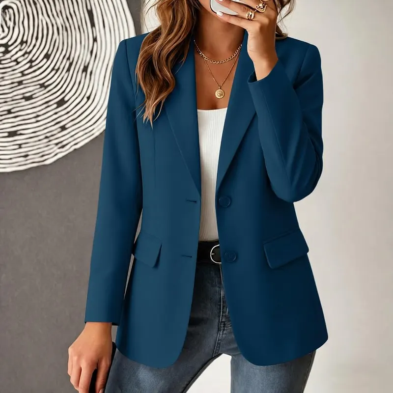 Gumipy Blazer Jackets H005- Navy Small – Lightweight and smooth fabric material
