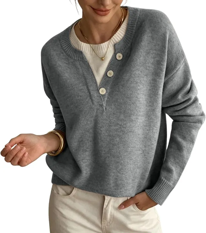 Gumipy Fall Sweaters G006- Gray in G006- Gray