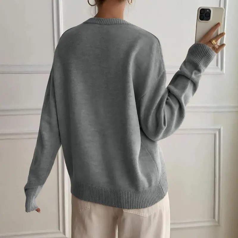 Gumipy Fall Sweaters G006- Gray – Lightweight warmth for fall wear