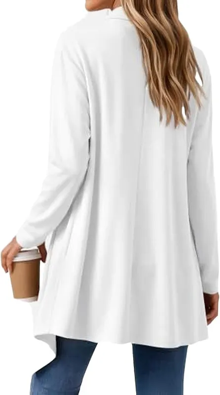 Gumipy Knit Cardigans F006- White Medium – product photo 7 of 7