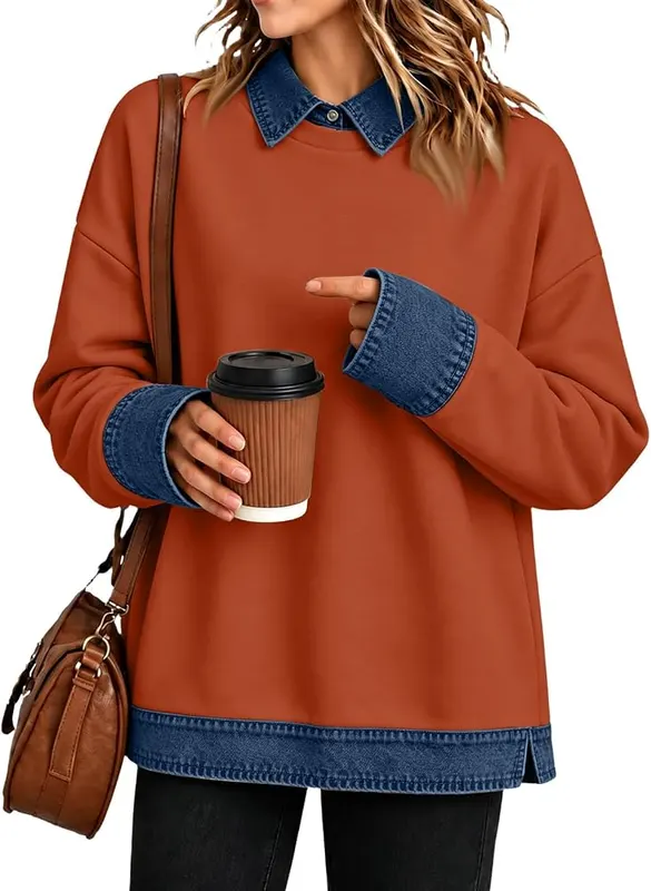 Gumipy Oversized Sweatshirt A007- Ginger in A007- Ginger