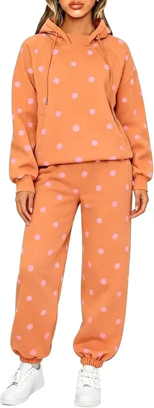 Gumipy Polka Dot Two Piece Set Women A004- Orange – product photo 3 of 4